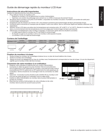 Acer V206WQL Manuel du propriétaire | Fixfr