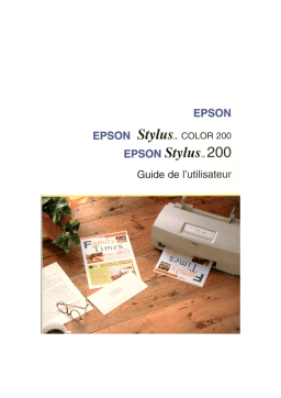 Epson STYLUS 200 Manuel du propriétaire