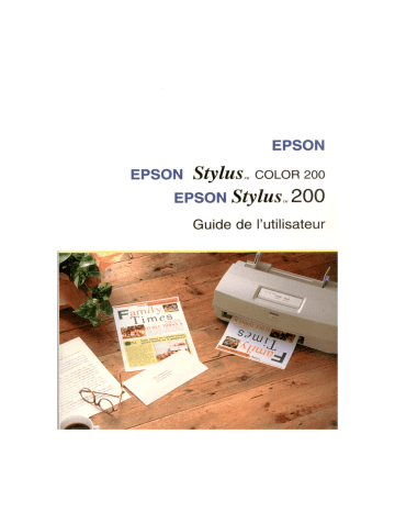 Stylus Color 200 | Epson STYLUS 200 Manuel du propriétaire | Fixfr