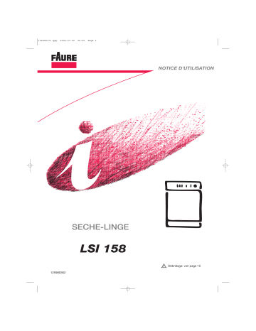 Faure LSI158 Manuel du propriétaire | Fixfr