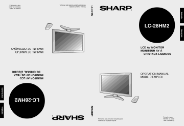 Sharp LC-28HM2 Manuel du propriétaire | Fixfr