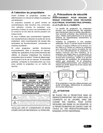 Sanyo PDG-DSU20N Manuel du propriétaire | Fixfr