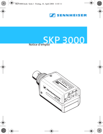 Manuel du propriétaire | Sennheiser SKP 3000 Manuel utilisateur | Fixfr