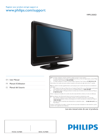 Philips 19PFL3505D Manuel du propriétaire | Fixfr