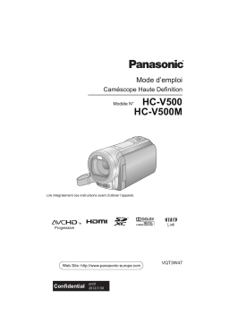 Panasonic HC-V500M Manuel du propriétaire