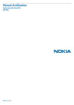 Nokia ASHA 501 DOUBLE SIM Manuel du propriétaire