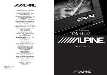 Alpine TMI-M990 Manuel du propriétaire | Fixfr