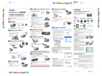 Epson Stylus CX6600 Manuel du propriétaire | Fixfr