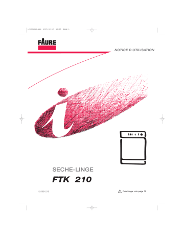 Faure FTK110 Manuel du propriétaire | Fixfr