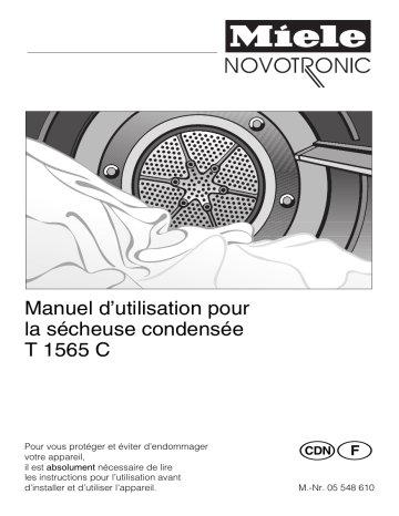 Miele T 1565 C Manuel du propriétaire | Fixfr