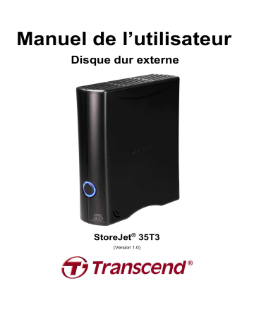 Manuel du propriétaire | Transcend STOREJET 35T3 Manuel utilisateur | Fixfr