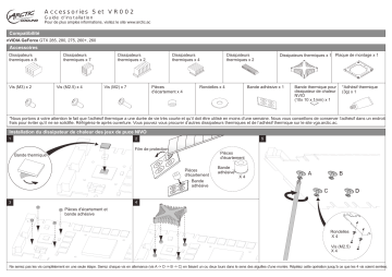 ARTIC COOLING VR002 Manuel du propriétaire | Fixfr