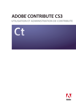 Adobe Contribute CS3 Manuel du propriétaire