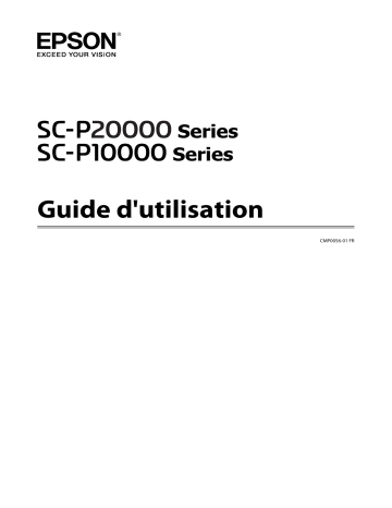 Epson SURECOLOR SC-P10000 Manuel du propriétaire | Fixfr