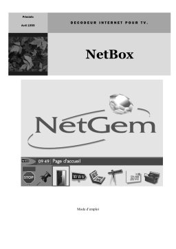 NETGEM NETBOX Manuel du propriétaire