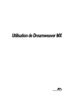 MACROMEDIA DREAMWEAVER MX 6 Manuel utilisateur