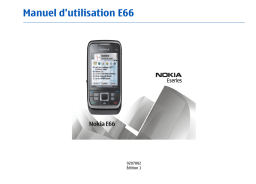 Nokia E66 Manuel du propriétaire