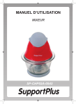 SUPPORTPLUS MIXER SP-CHP02A-0543 Manuel du propri&eacute;taire
