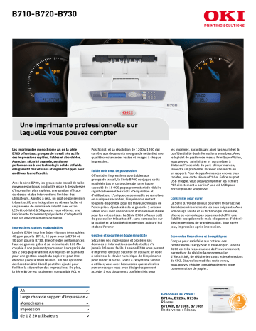 OKI B710 Manuel du propriétaire | Fixfr