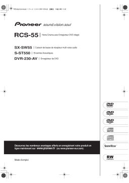 Pioneer DVR-230-AV (RCS-55) Manuel du propriétaire