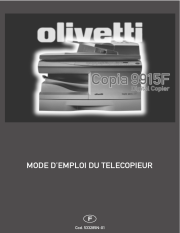 Olivetti COPIA 9915F Manuel du propriétaire | Fixfr