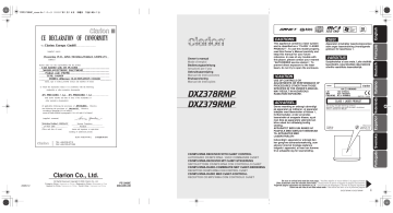 Clarion DXZ378RMP Manuel du propriétaire | Fixfr