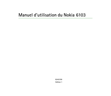 Nokia 6103 Manuel du propriétaire | Fixfr