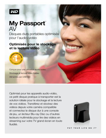 Western Digital MY PASSPORT AV Manuel du propriétaire | Fixfr