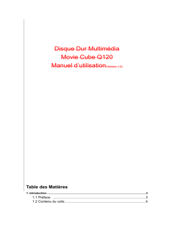 Emtec HDD MOVIE CUBE Q120 Manuel du propriétaire | Fixfr