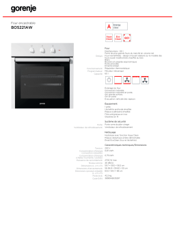 Gorenje BO5221AW Manuel du propriétaire