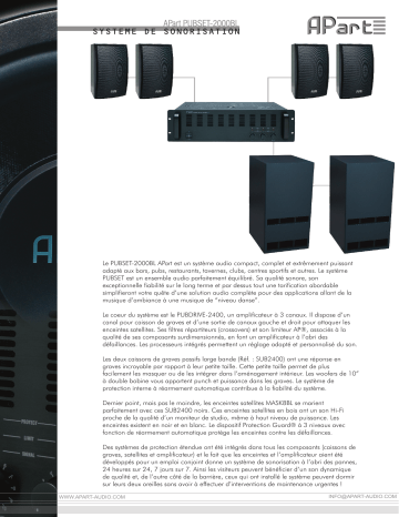 APART PUBSET-2000BL Manuel du propriétaire | Fixfr