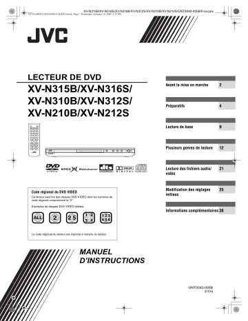 JVC XV-N312S Manuel du propriétaire | Fixfr