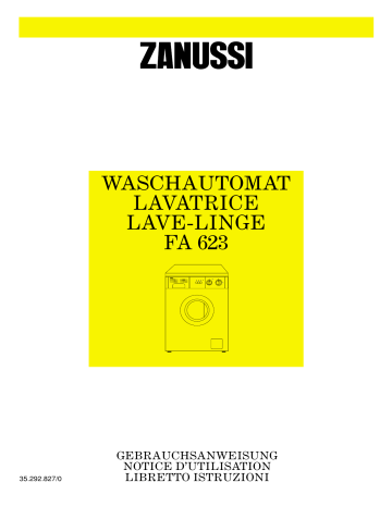 Zanussi FA623 Manuel du propriétaire | Fixfr