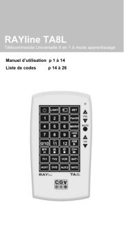 CGV RAYLINE TA8L Manuel du propriétaire