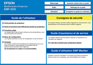 Epson EMP-6110 Manuel du propriétaire | Fixfr