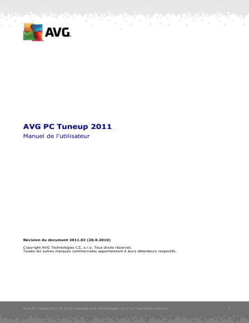 AVG PC TUNEUP 2011 Manuel du propriétaire | Fixfr