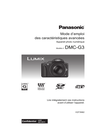 Panasonic DMC-G3 Manuel du propriétaire | Fixfr