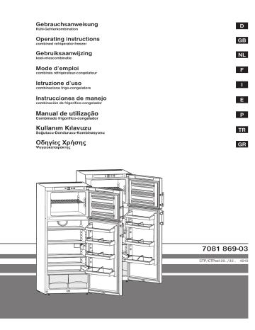 Liebherr CTP 3213 Manuel du propriétaire | Fixfr