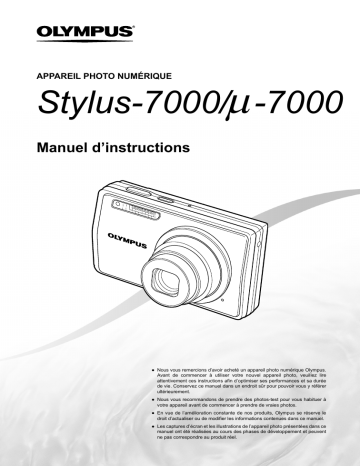 Olympus μ 7000 Manuel du propriétaire | Fixfr