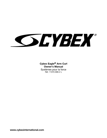 Cybex International 11070_ARM CURL Manuel du propriétaire | Fixfr