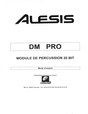 Manuel du propriétaire | Alesis DM Pro Manuel utilisateur | Fixfr