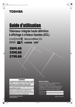 Toshiba 32HL66 Manuel du propriétaire