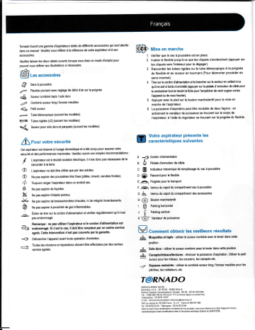 Manuel du propriétaire | Tornado 4217 MODULO Manuel utilisateur | Fixfr