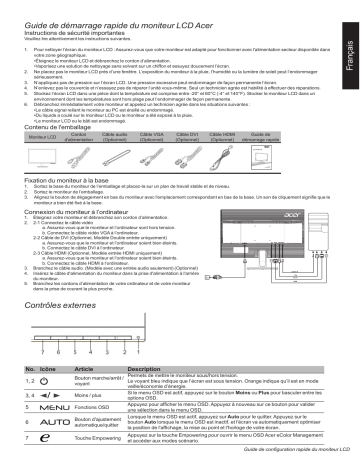 Acer K242HYL Manuel du propriétaire | Fixfr