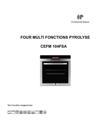 Manuel du propriétaire | CONTINENTAL EDISON CEFM104FSA Manuel utilisateur | Fixfr