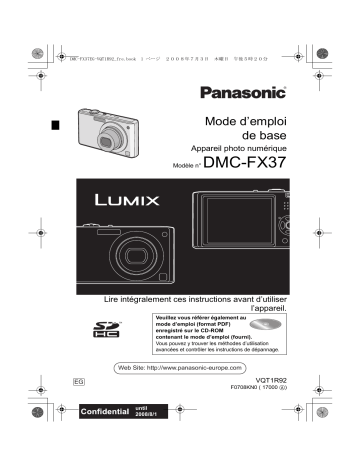 Panasonic Lumix DMC-FX37 Manuel du propriétaire | Fixfr