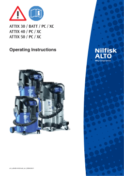 Nilfisk ATTIX 40 XC Manuel utilisateur