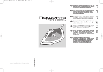 63016 | Rowenta DX 8100 EXPERT Manuel du propriétaire | Fixfr