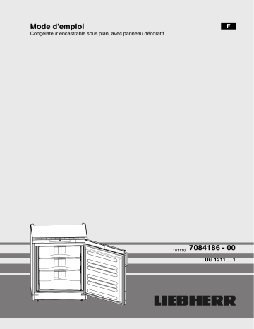 Liebherr UG 1211 Manuel du propriétaire | Fixfr