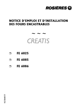 ROSIERES FE 6025 Manuel du propriétaire